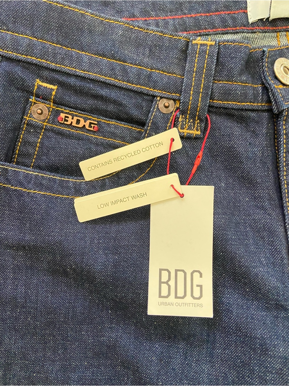 NWT BDG Kayla Lowrider Low Rise Denim Jeans Dark Blue Baggy Wide Leg Size 30 - Picture 5 of 9